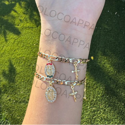 18k Gold Plated San Judas Bracelet