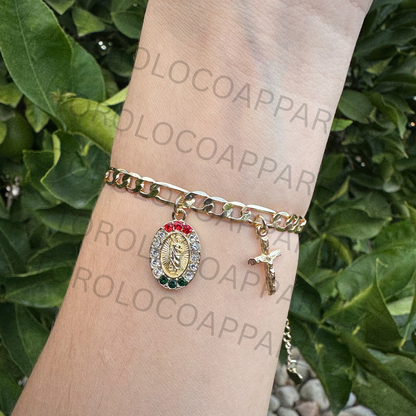 18k Gold Plated San Judas Bracelet