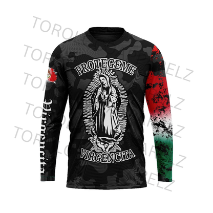 Gray And Black Virgencita Off-Road Jersey