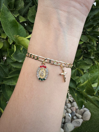 18k Gold Plated San Judas Bracelet