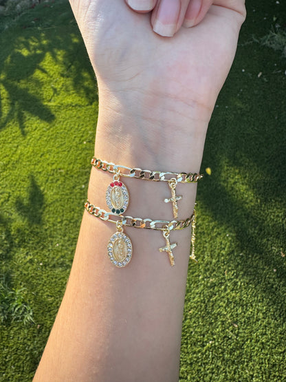 18k Gold Plated San Judas Bracelet